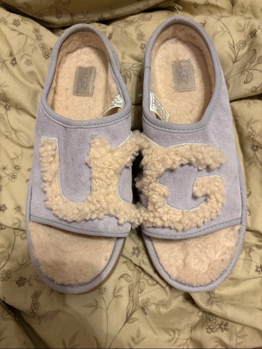Ugg Signature Suede Slide Slippers in Horizon Blue